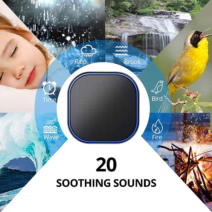 Sound Machine White Noise Machine with 20 Non Looping Natural Soothing Sounds